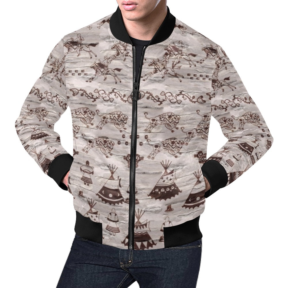 Heart of The Forest All Over Print Bomber Jacket for Men