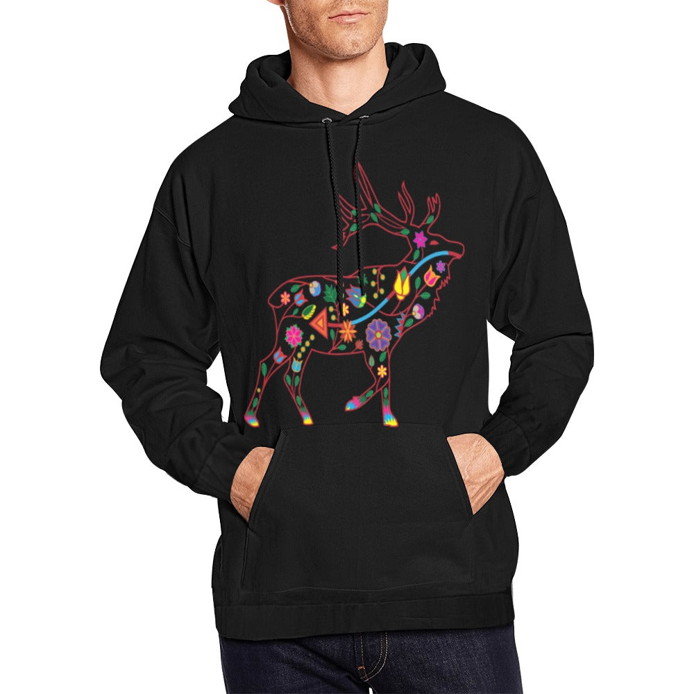 Floral Elk Hoodie for Men (USA Size)