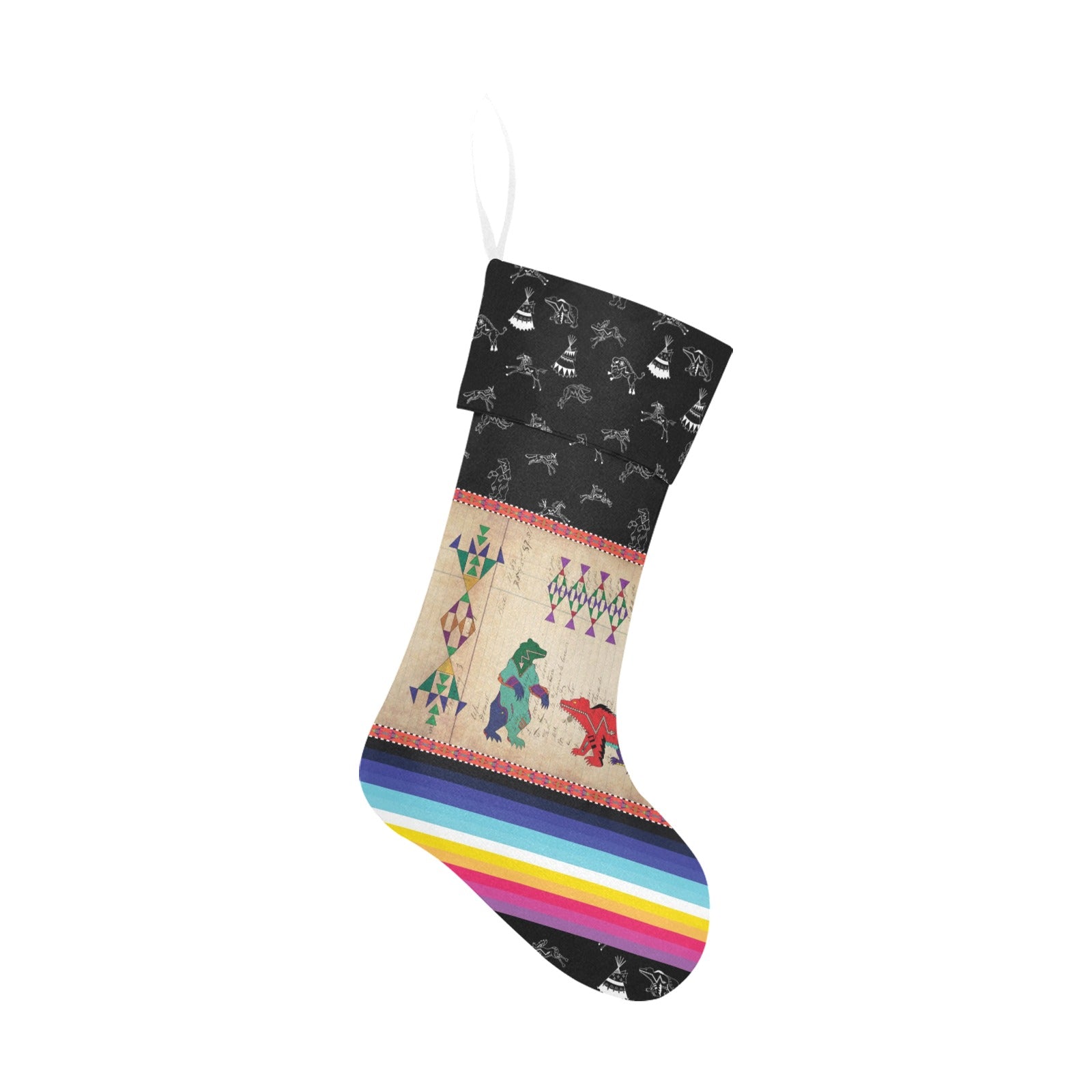 Bear Ledger Black Sky Christmas Stocking