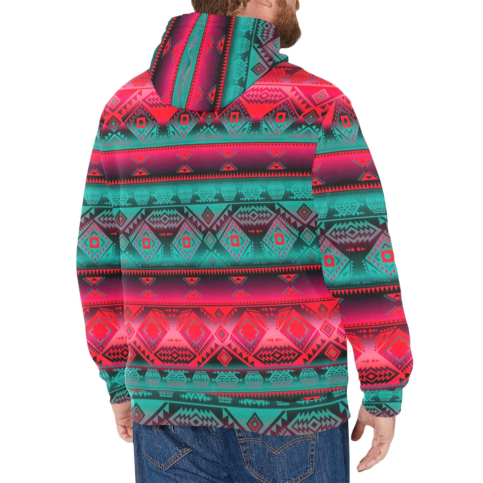 California Coast Summer Gather Men's Long Sleeve Fleece Hoodie