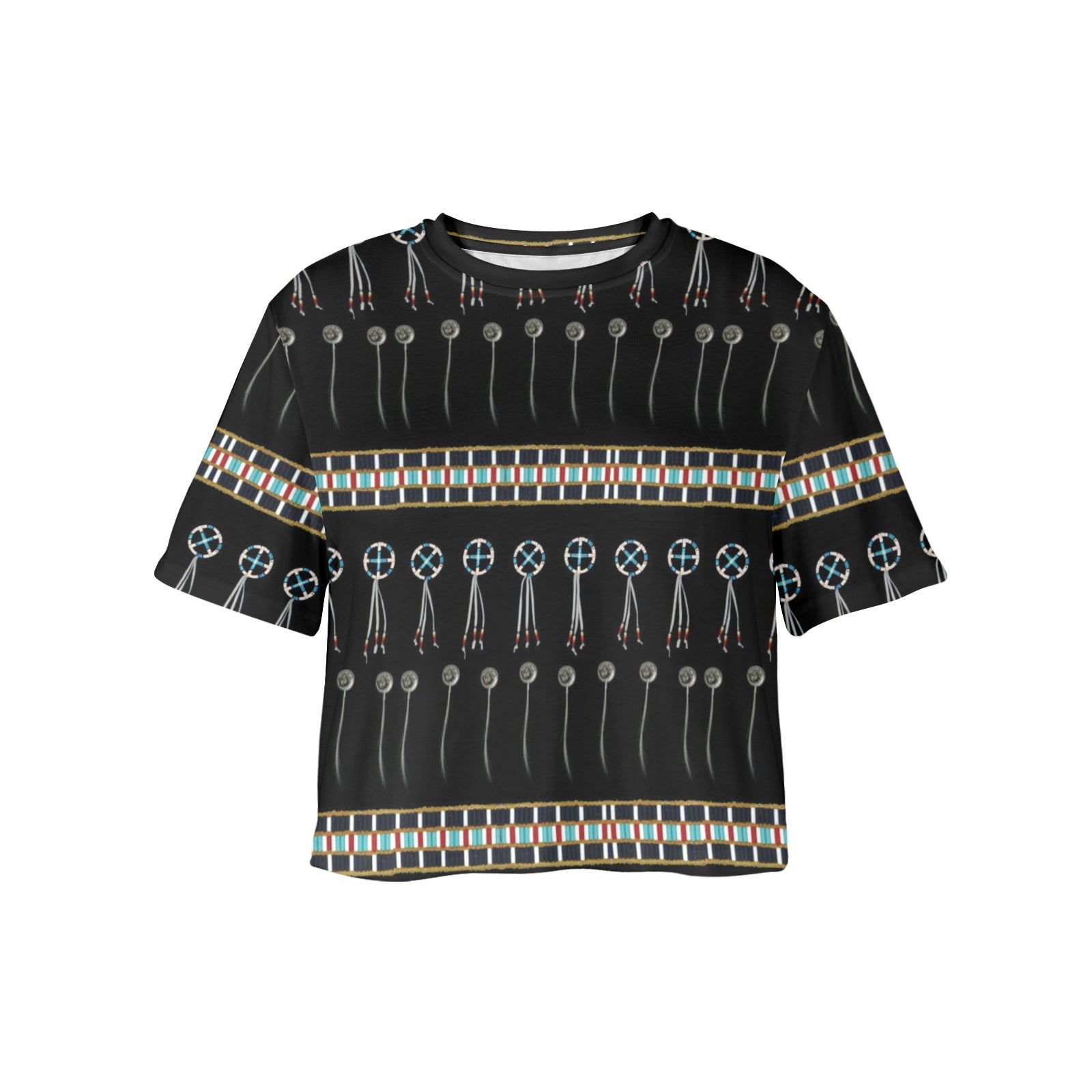 Beaded Bracelet Women's Cropped T-shirt