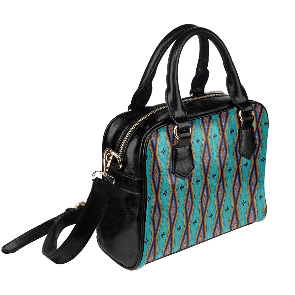 Diamond in the Bluff Turquoise Shoulder Handbag