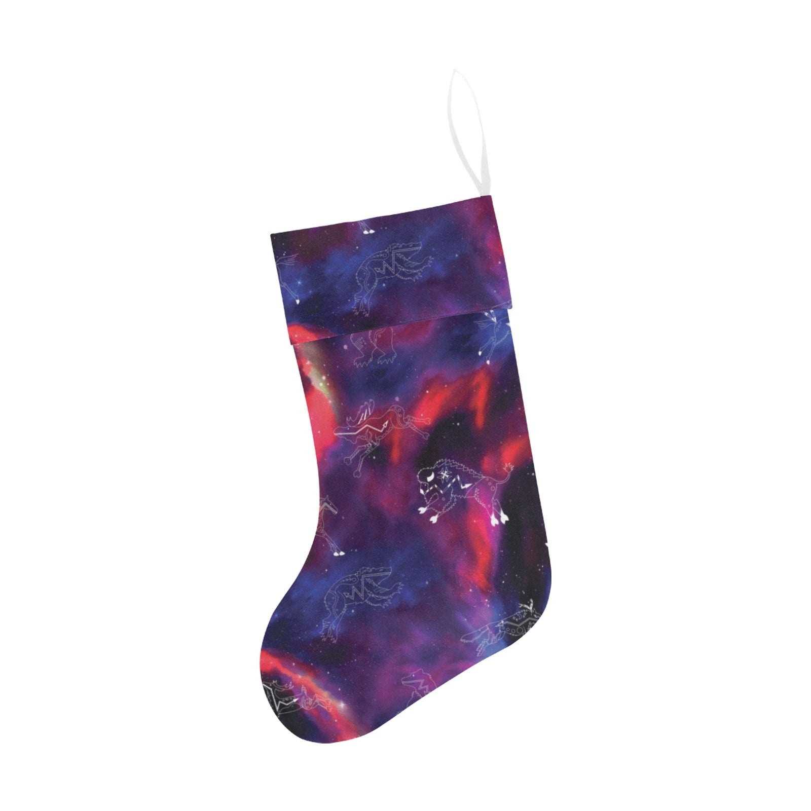 Animal Ancestors 3 Blue Pink Swirl Christmas Stocking