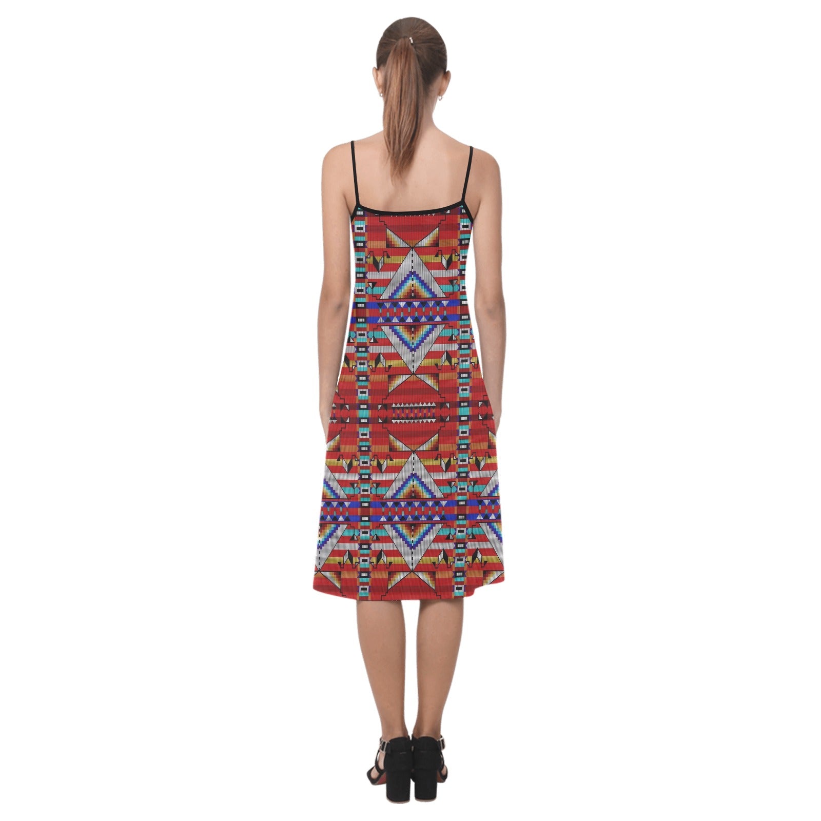 Medicine Blessing Red Alcestis Slip Dress (Model D05)