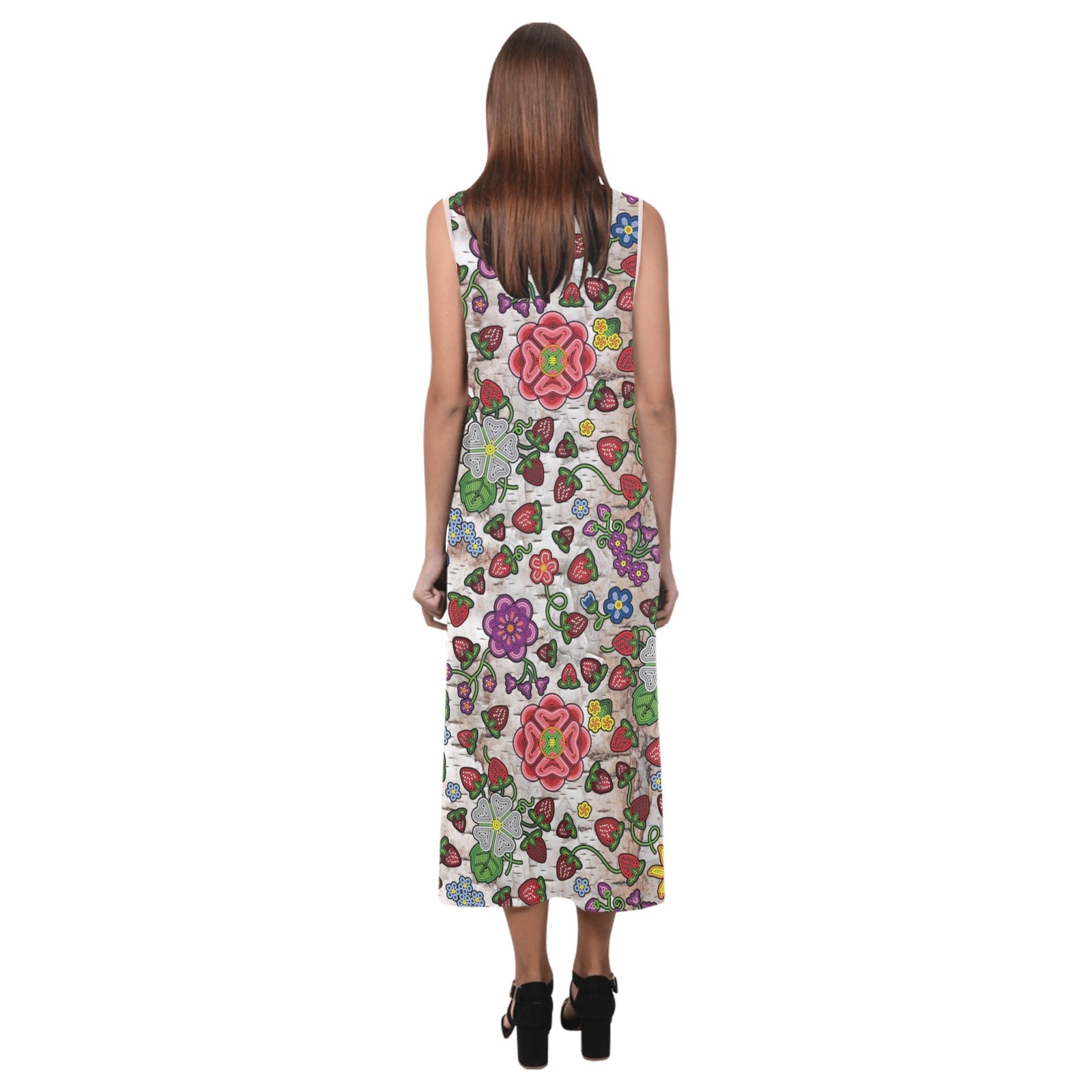 Berry Pop Br Bark Phaedra Sleeveless Open Fork Long Dress