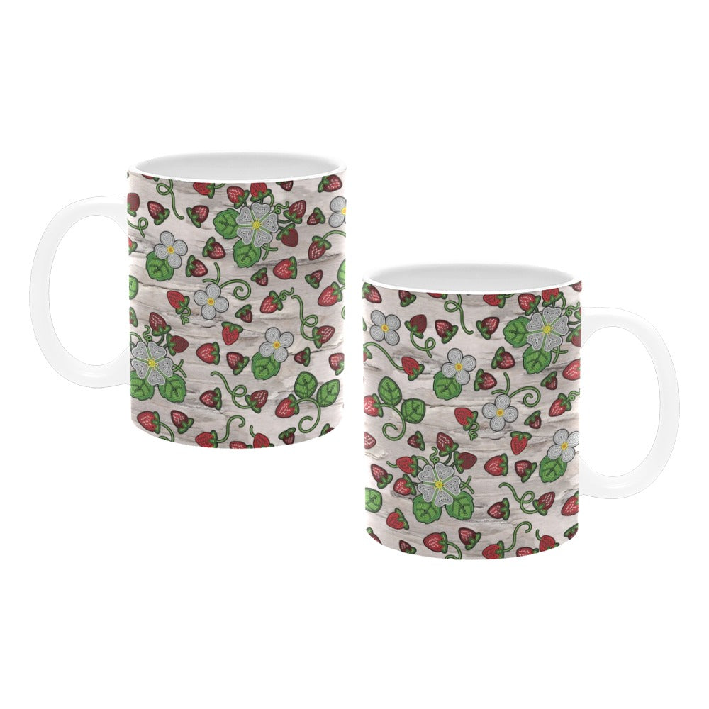 Strawberry Dreams Bright Birch White Mug(11OZ)