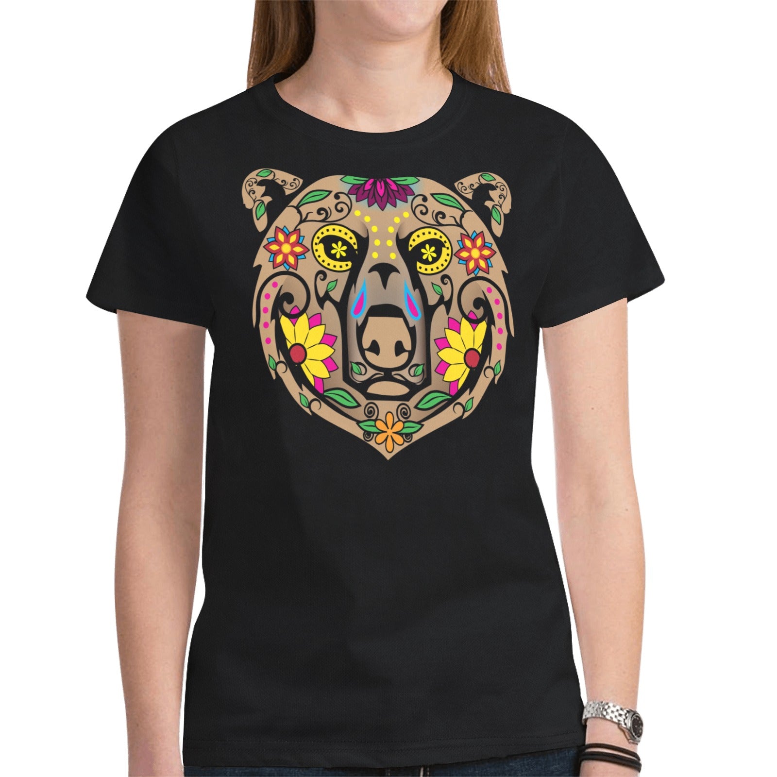 Bear Spirit Guide (Black) T-shirt for Women