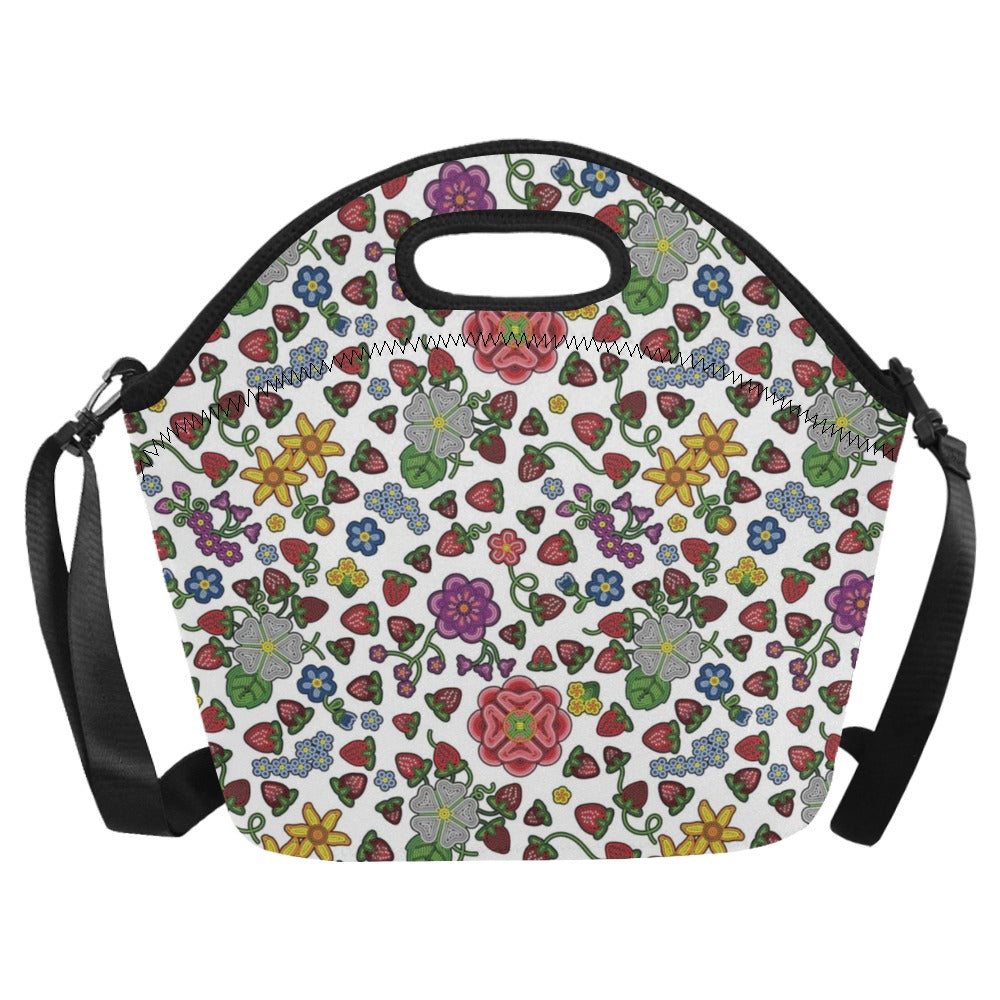 Berry Pop White Neoprene Lunch Bag/Large