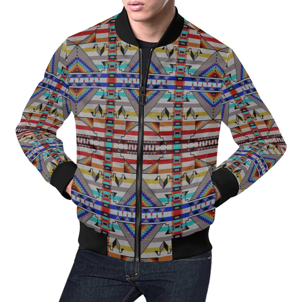 Medicine Blessing White All Over Print Bomber Jacket for Men