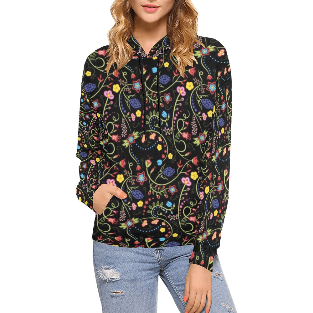 Fresh Fleur Midnight Hoodie for Women (USA Size)