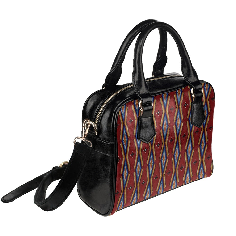 Diamond in the Bluff Red Shoulder Handbag