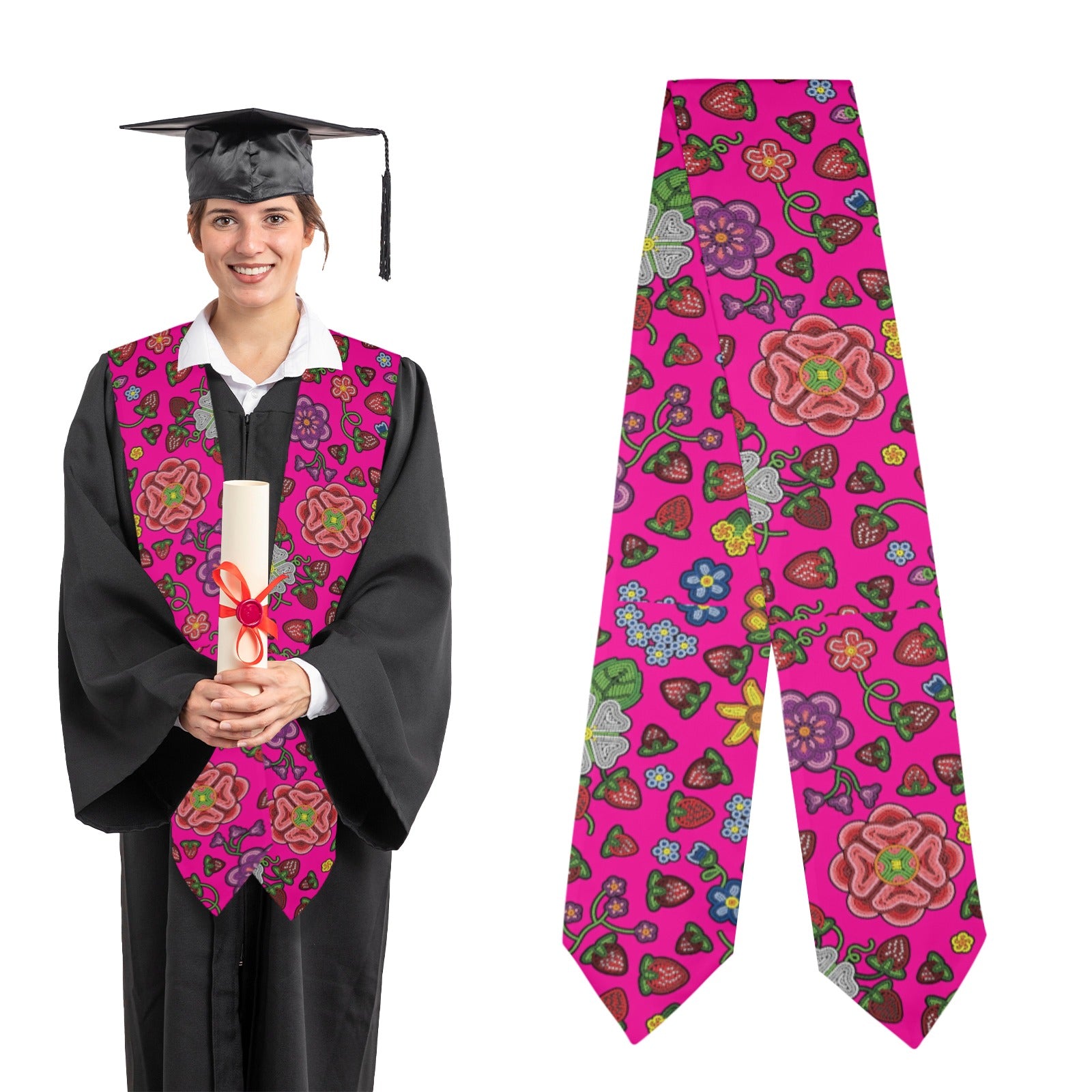 Berry Pop Blush Graduation Stole