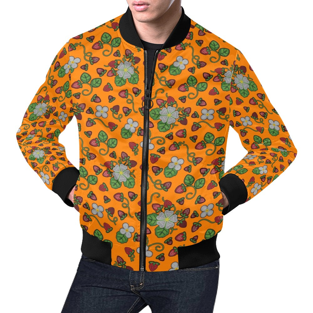 Strawberry Dreams Carrot All Over Print Bomber Jacket for Men