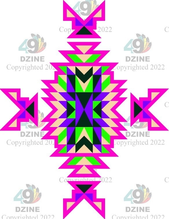 11-inch Geometric Transfer Geo Directions Tipis