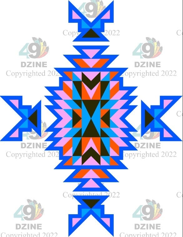 11-inch Geometric Transfer Geo Directions Tipis