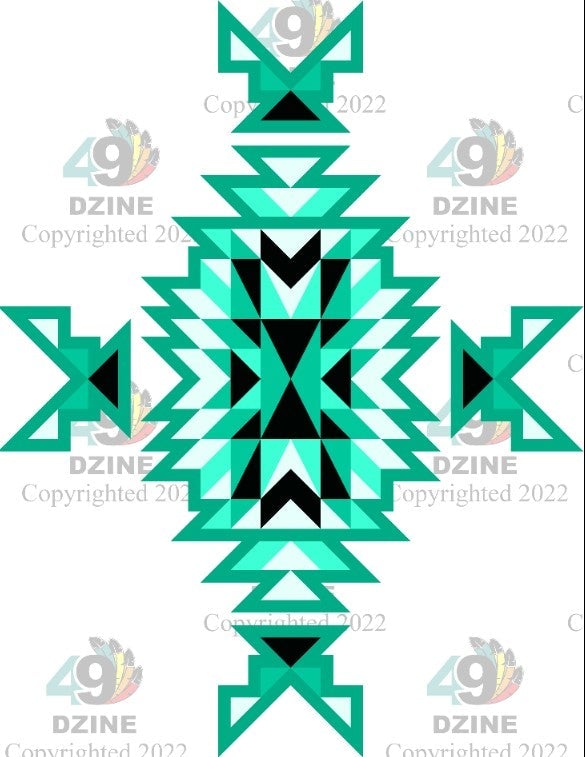 11-inch Geometric Transfer Geo Directions Tipis