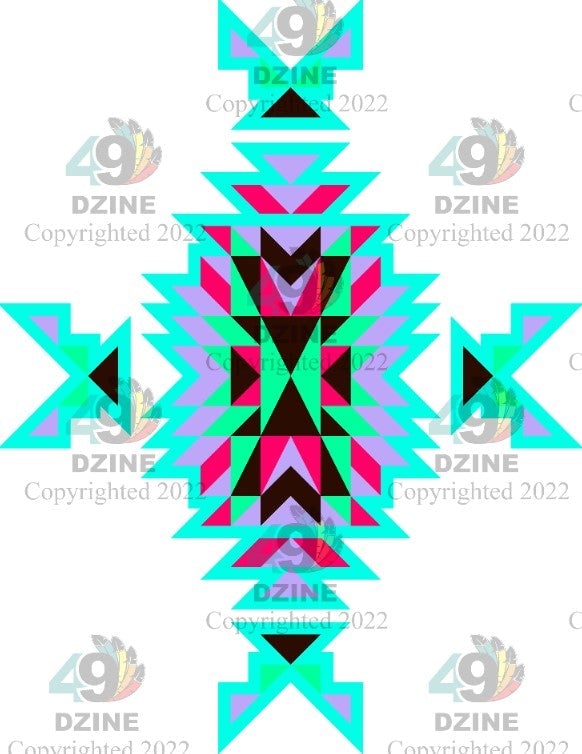 11-inch Geometric Transfer Geo Directions Tipis