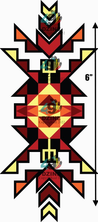 6-inch Geo Sunset Geometric Transfer