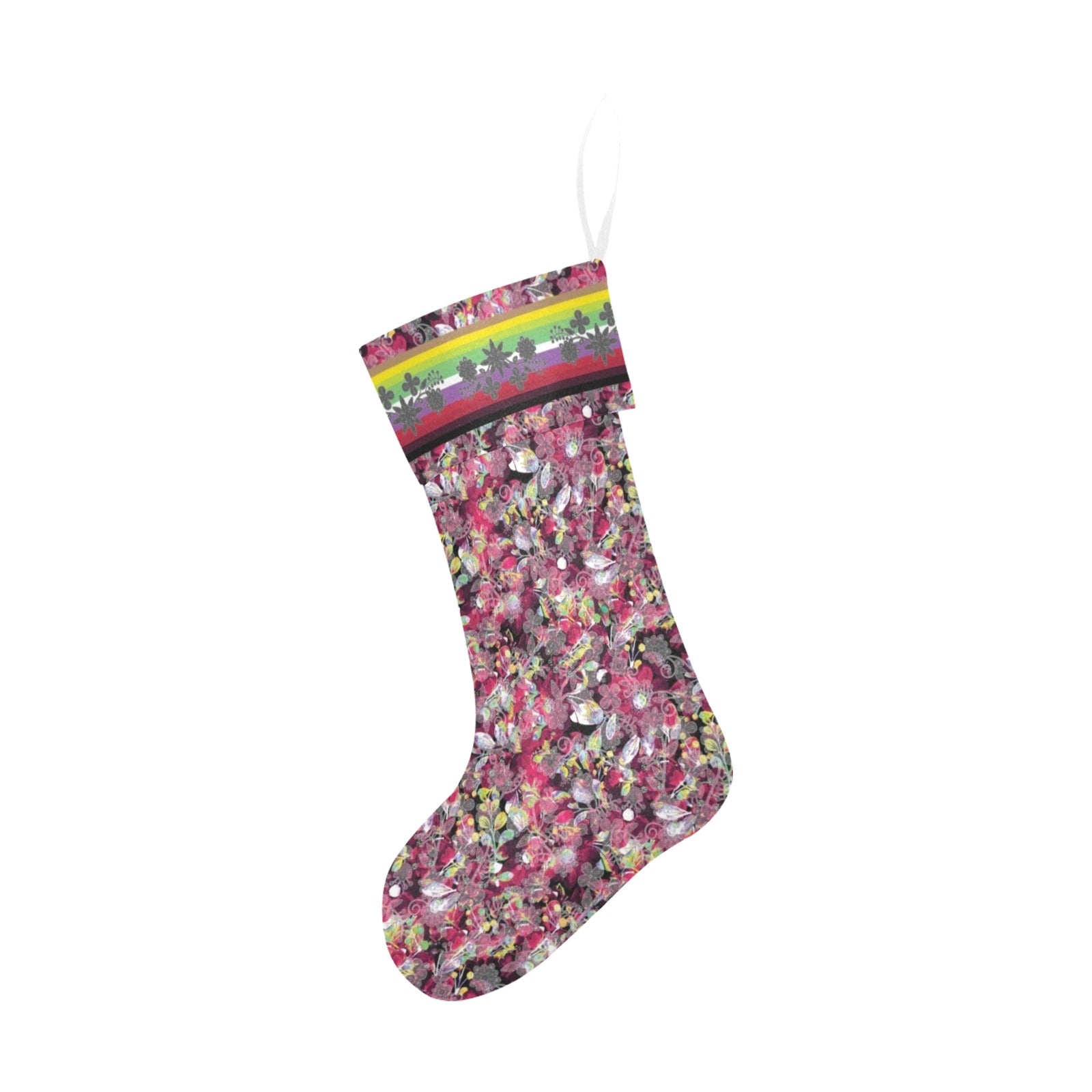 Culture in Nature Maroon Christmas Stocking