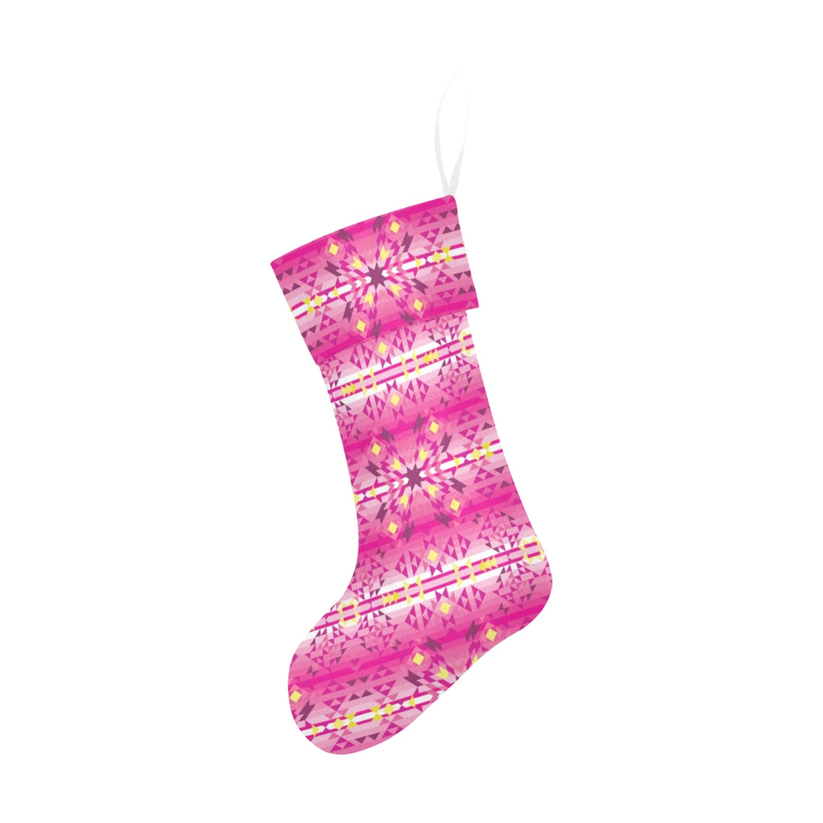 Pink Star Christmas Stocking