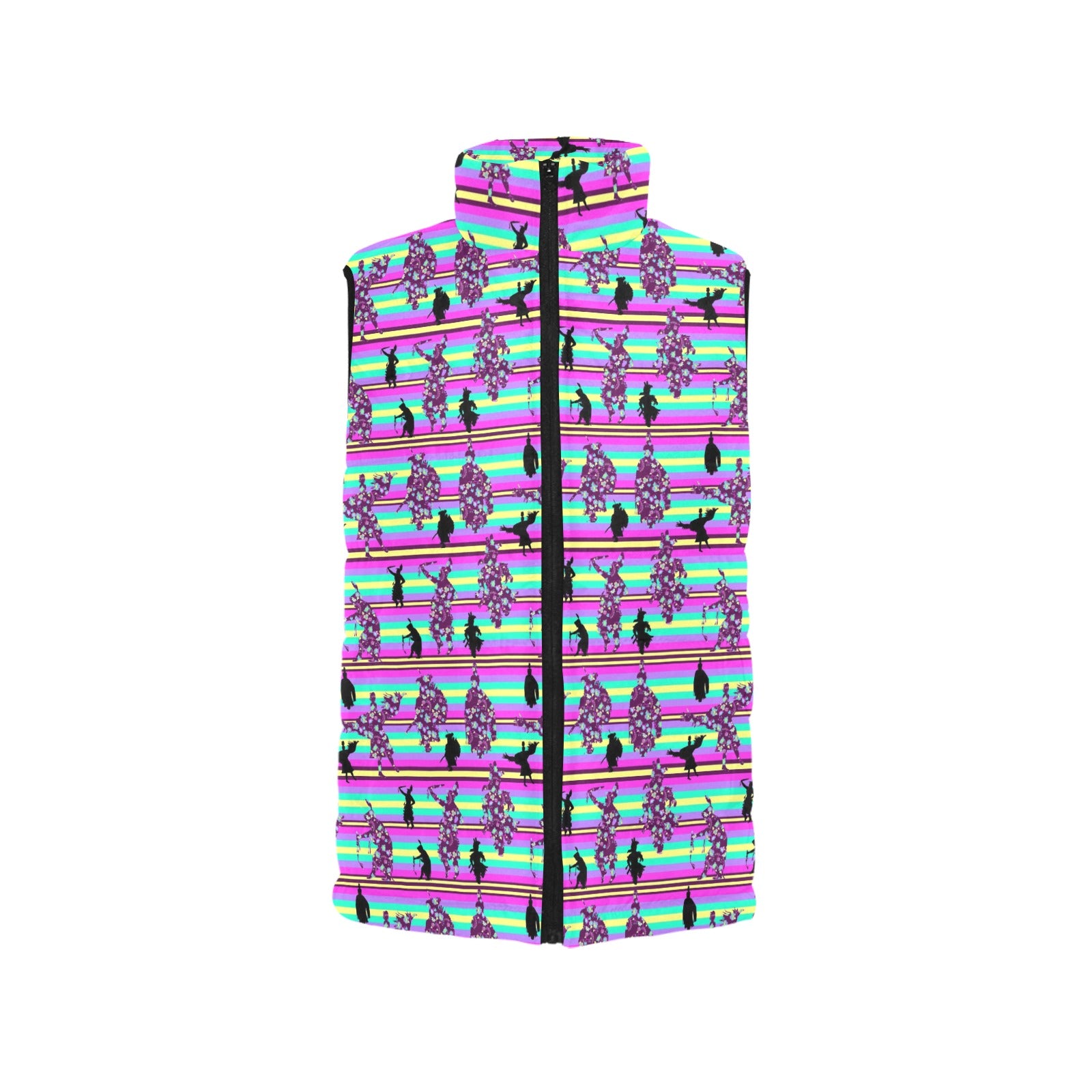 Dancers Floral Contest Men's Padded Vest Jacket