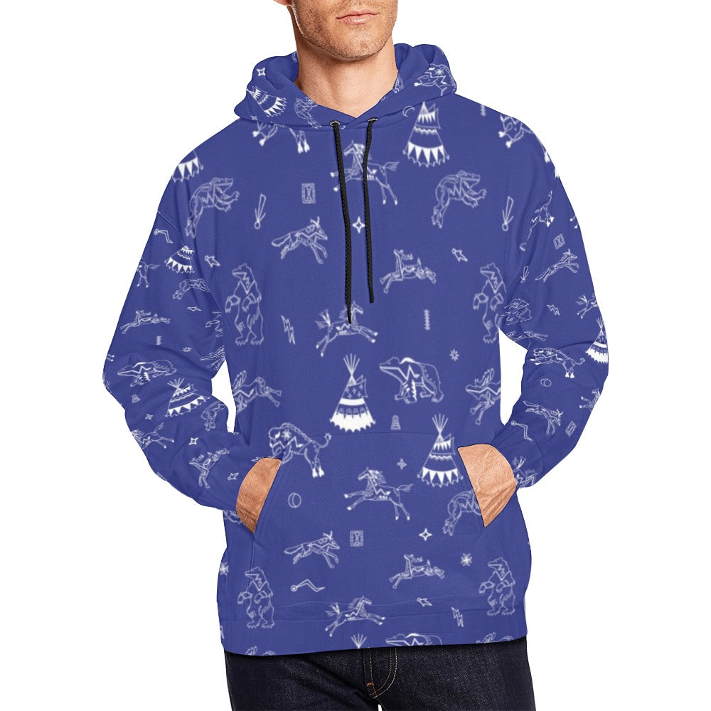 Ledger Dabbles Blue Hoodie for Men (USA Size)