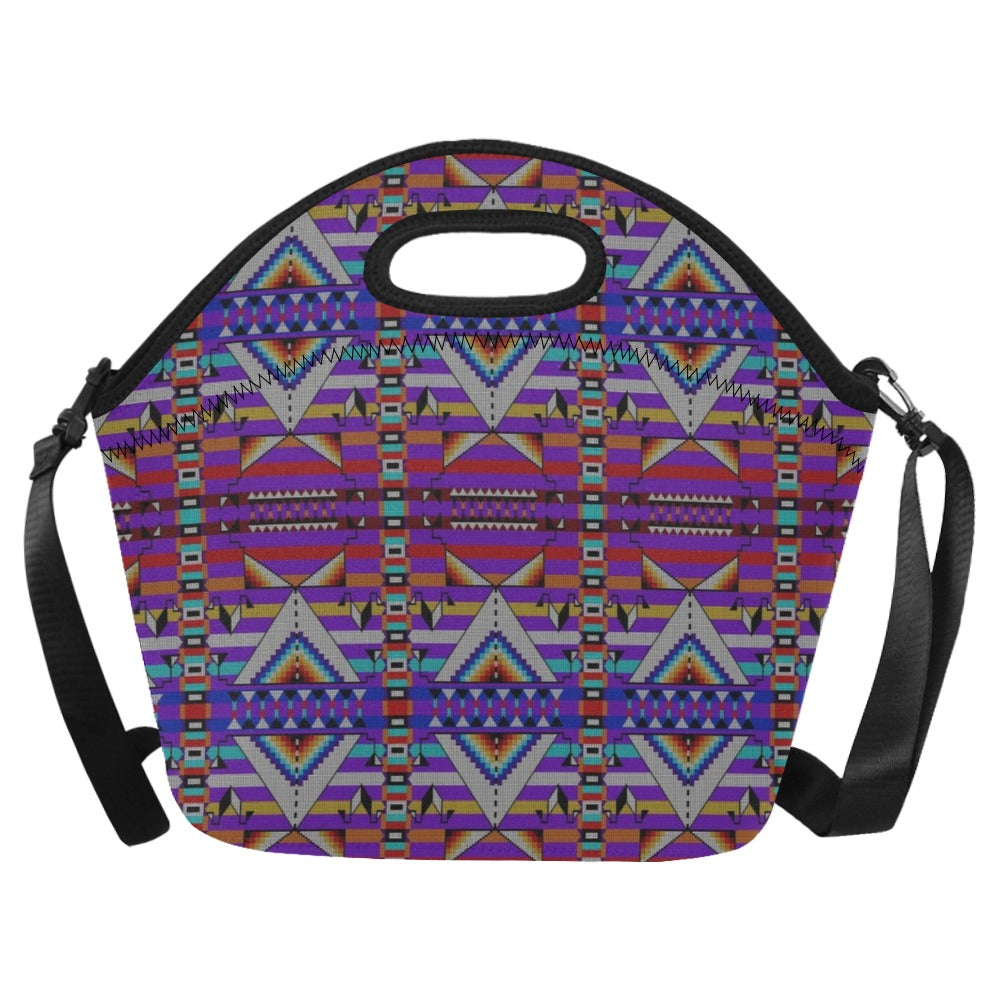 Medicine Blessing Purple Neoprene Lunch Bag/Large