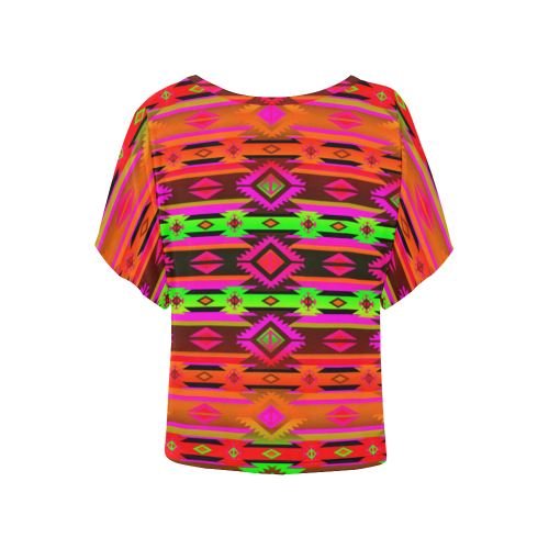 Adobe Afternoon Women's Batwing-Sleeved Blouse T shirt (Model T44) Women's Batwing-Sleeved Blouse T shirt (T44) e-joyer