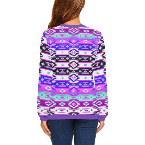 Adobe Dance All Over Print Crewneck Sweatshirt for Women (Model H18) Crewneck Sweatshirt for Women (H18) e-joyer