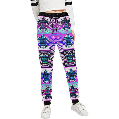 Adobe Dance Turtle Women's All Over Print Sweatpants (Model L11) Women's All Over Print Sweatpants (L11) e-joyer