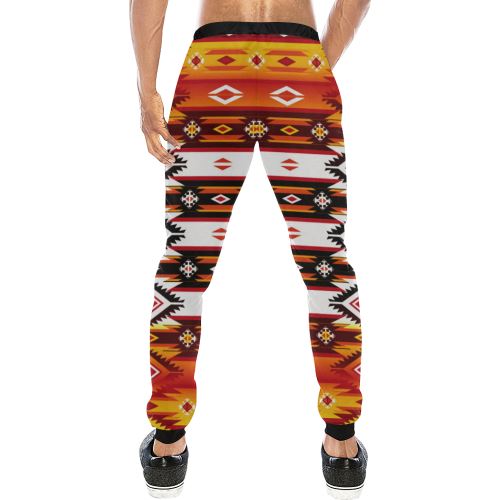 Adobe Fire Men's All Over Print Sweatpants (Model L11) Men's All Over Print Sweatpants (L11) e-joyer