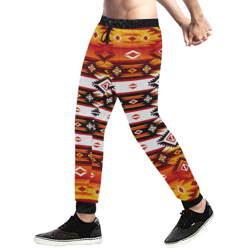 Adobe Fire Men's All Over Print Sweatpants (Model L11) Men's All Over Print Sweatpants (L11) e-joyer