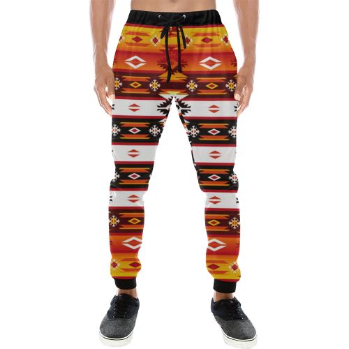 Adobe Fire Men's All Over Print Sweatpants (Model L11) Men's All Over Print Sweatpants (L11) e-joyer