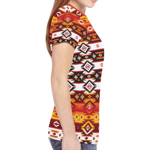 Adobe Fire New All Over Print T-shirt for Women (Model T45) New All Over Print T-shirt for Women (T45) e-joyer