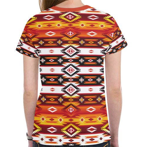 Adobe Fire New All Over Print T-shirt for Women (Model T45) New All Over Print T-shirt for Women (T45) e-joyer