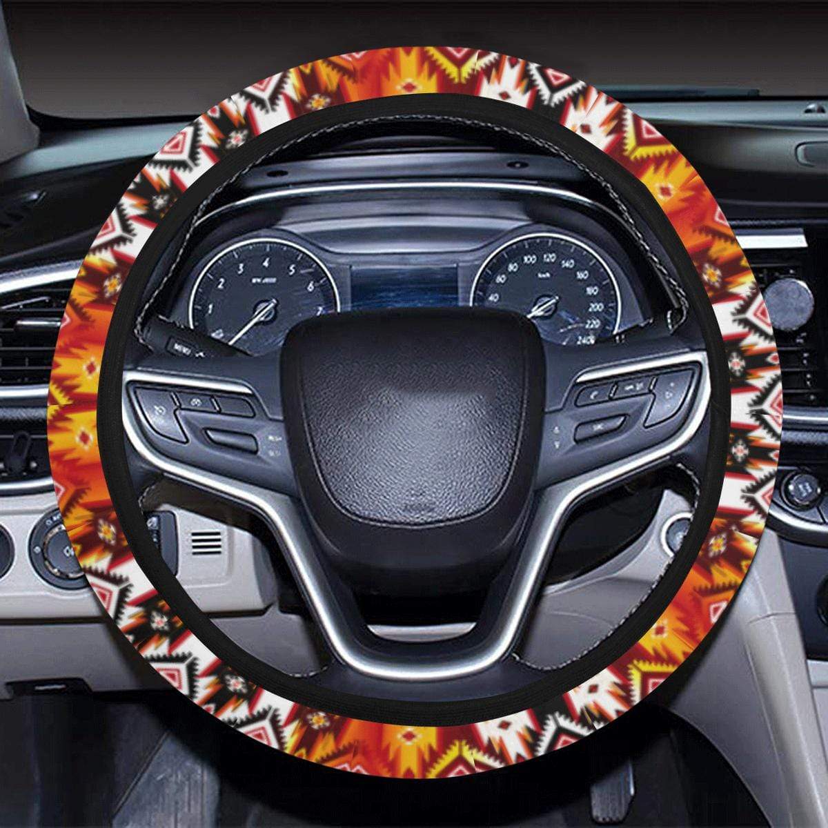 Adobe Fire Steering Wheel Cover with Elastic Edge Steering Wheel Cover with Elastic Edge e-joyer 