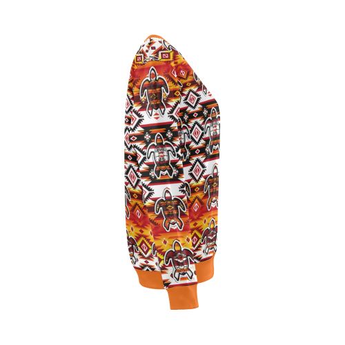 Adobe Fire Turtle All Over Print Crewneck Sweatshirt for Women (Model H18) Crewneck Sweatshirt for Women (H18) e-joyer