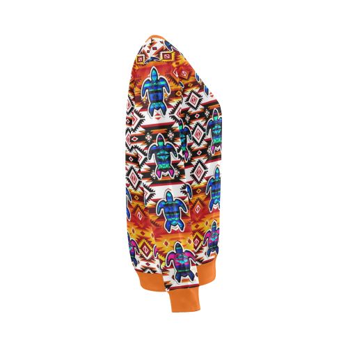 Adobe Fire Turtle All Over Print Crewneck Sweatshirt for Women (Model H18) Crewneck Sweatshirt for Women (H18) e-joyer