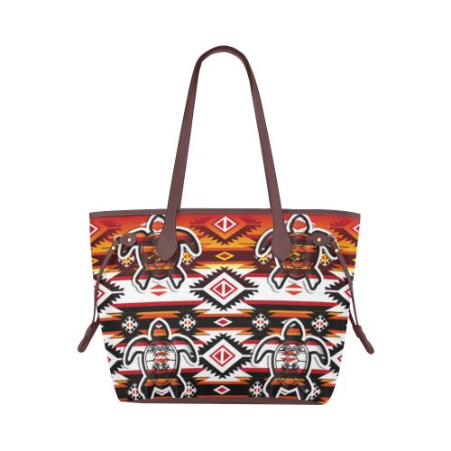 Adobe Fire Turtle Clover Canvas Tote Bag (Model 1661) Clover Canvas Tote Bag (1661) e-joyer