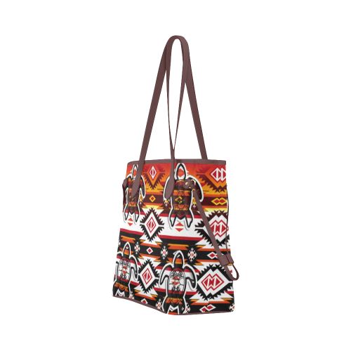 Adobe Fire Turtle Clover Canvas Tote Bag (Model 1661) Clover Canvas Tote Bag (1661) e-joyer
