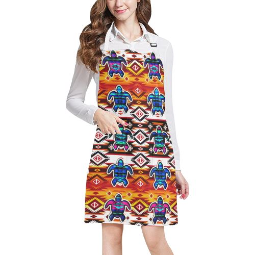 Adobe Fire Turtle Colored All Over Print Apron All Over Print Apron e-joyer