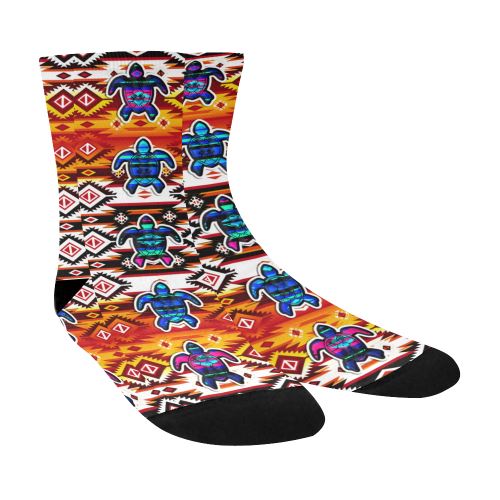 Adobe Fire Turtle Colored Crew Socks Crew Socks e-joyer