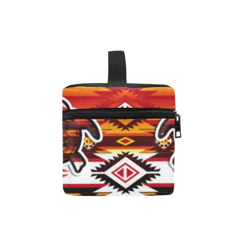 Adobe Fire Turtle Cosmetic Bag/Large (Model 1658) Cosmetic Bag e-joyer