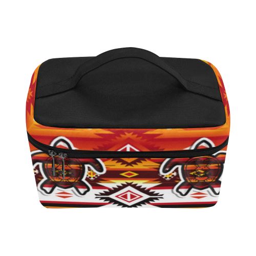 Adobe Fire Turtle Cosmetic Bag/Large (Model 1658) Cosmetic Bag e-joyer