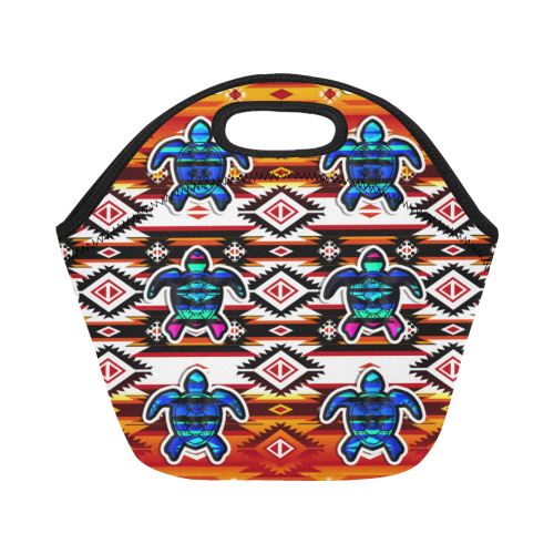 Adobe Fire Turtle Neoprene Lunch Bag/Small (Model 1669) Neoprene Lunch Bag/Small (1669) e-joyer
