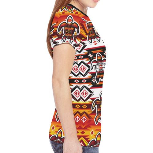 Adobe Fire Turtle New All Over Print T-shirt for Women (Model T45) New All Over Print T-shirt for Women (T45) e-joyer
