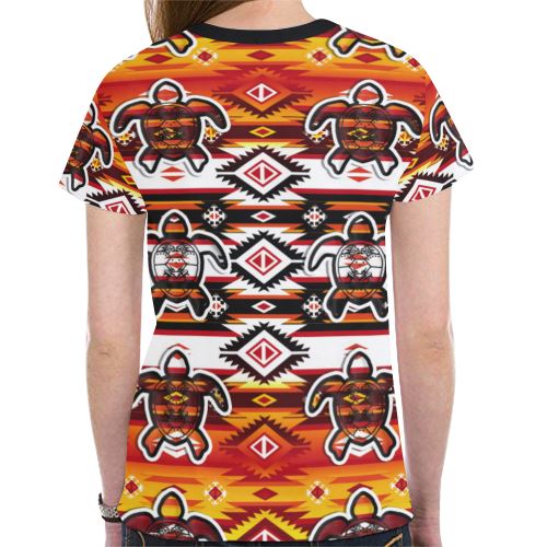 Adobe Fire Turtle New All Over Print T-shirt for Women (Model T45) New All Over Print T-shirt for Women (T45) e-joyer