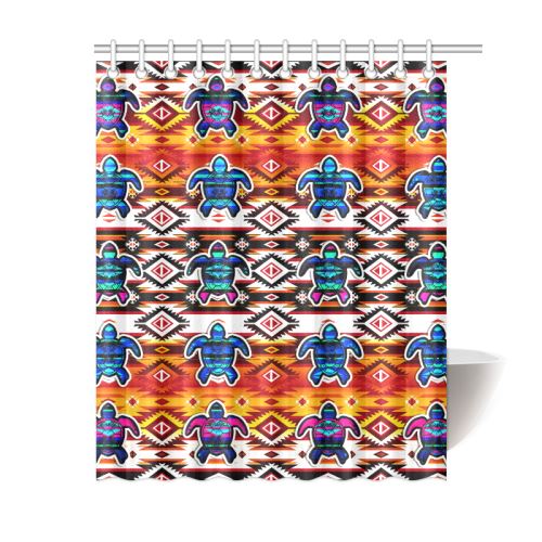 Adobe Fire Turtle Shower Curtain 60"x72" Shower Curtain 60"x72" e-joyer