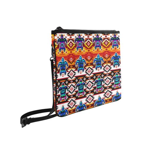 Adobe Fire Turtle Slim Clutch Bag (Model 1668) Slim Clutch Bags (1668) e-joyer