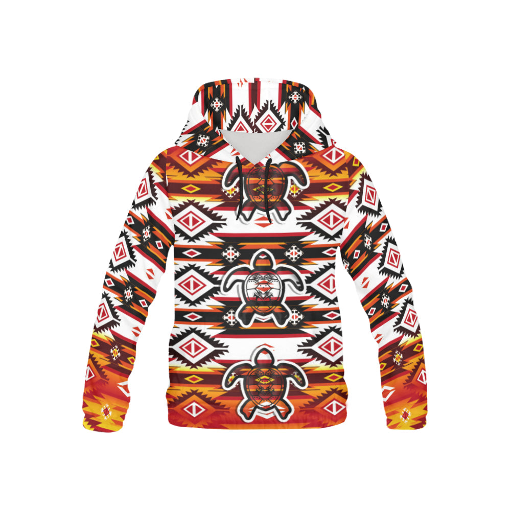 Adobe Fire with Turtle All Over Print Hoodie for Kid (USA Size) (Model H13) All Over Print Hoodie for Kid (H13) e-joyer